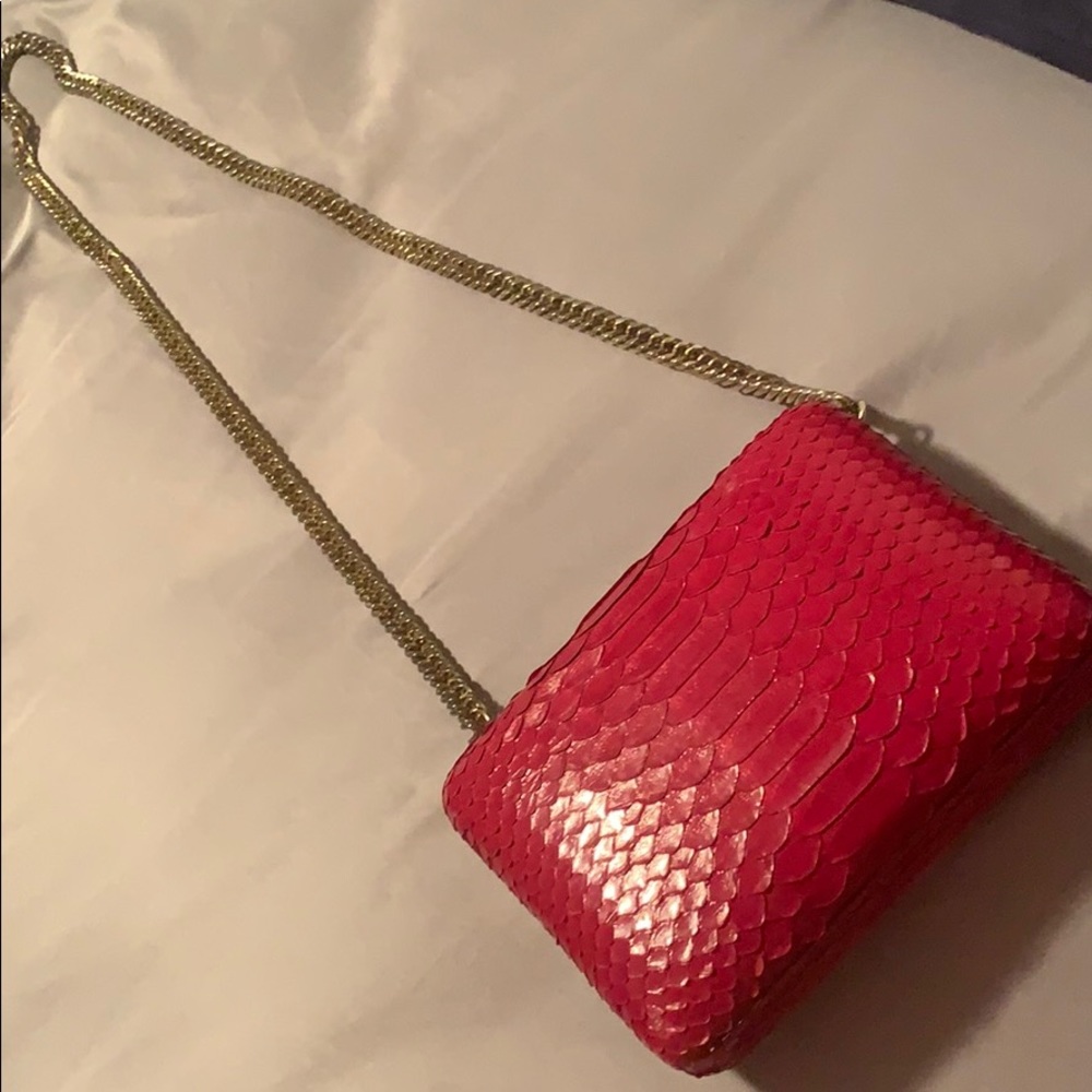 COPY - Oval Box Red clutch/purse